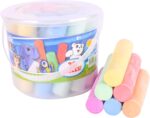 Sunny Days Entertainment Sidewalk Chalk Set for Kids with Storage, Washable, Jumbo Colored