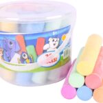 Sunny Days Entertainment Sidewalk Chalk Set for Kids with Storage, Washable, Jumbo Colored
