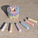 Sunny Days Entertainment Sidewalk Chalk Set for Kids with Storage, Washable, Jumbo Colored - Image 3